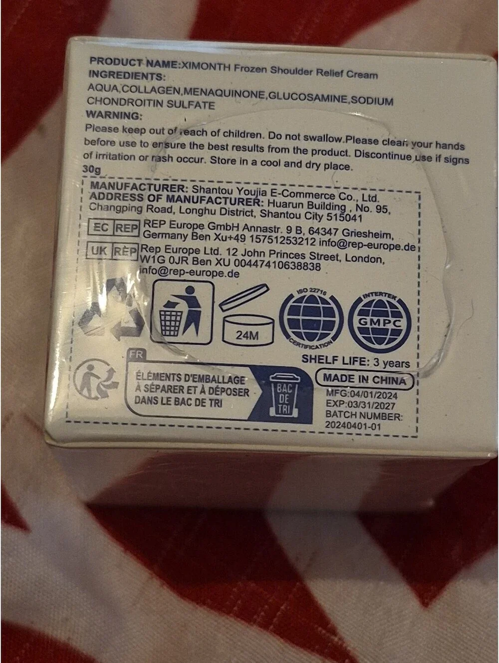 Joint Pain Relief Cream for Shoulder Neck Back Knee Massage
